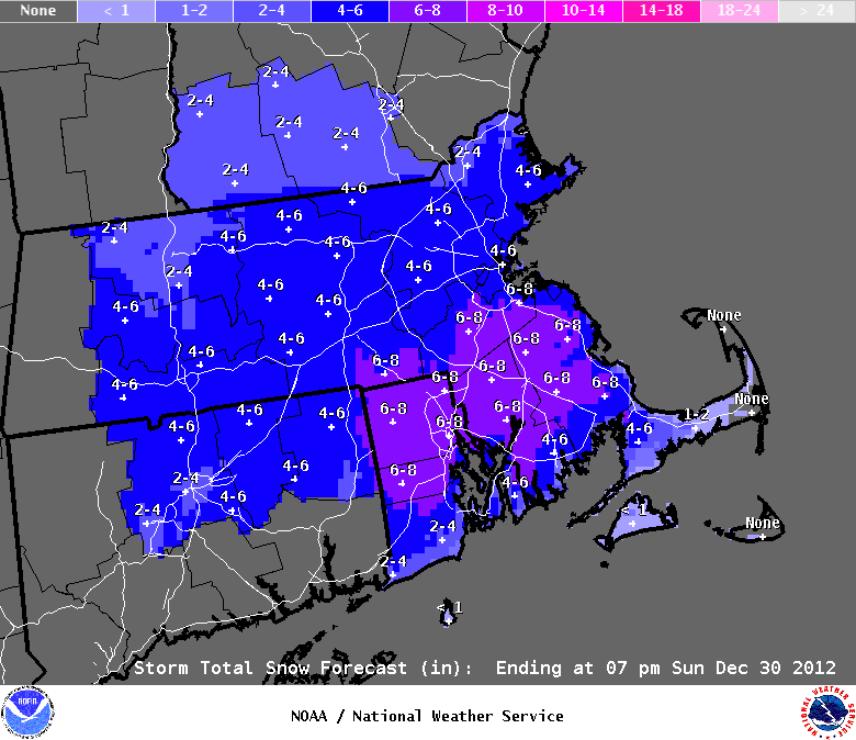 National Weather Service Snow Forecast