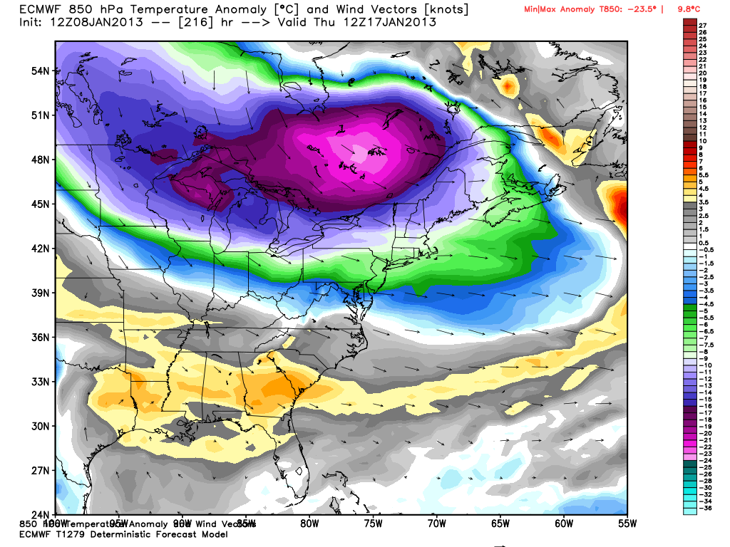 Arctic blast by mid to late next week in the Northeast - weatherbell.com