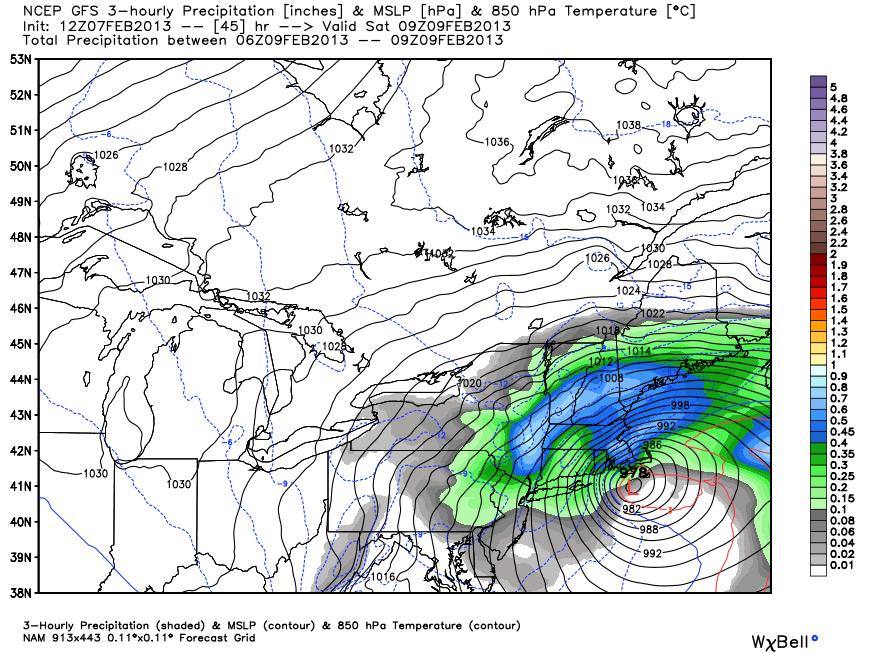 12Z NAM - that track is a little too close for comfort for a major Nor'easter in the I-95 corridor