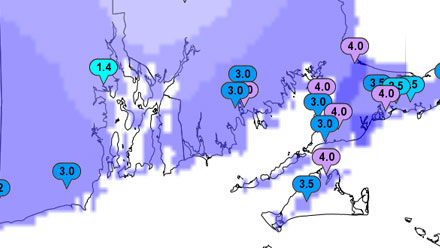 RI, MA, CT snow totals February 13-14, 2013