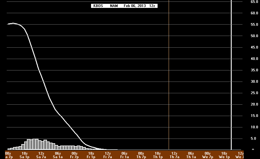 12Z NAM BUFKIT - That's 56" of snow in Boston. Might not be physically possible!
