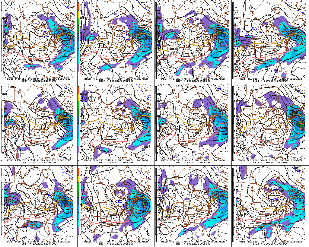 12Z GEFS - Most members have the storm far enough north by Sunday 7am that the precip. has changed to rain from the coast to I-95.