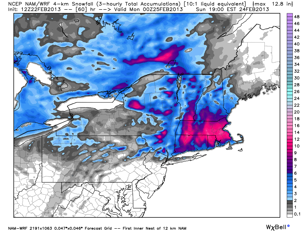 4km NAM - Another significant snow for most of SNE away from the immediate coast