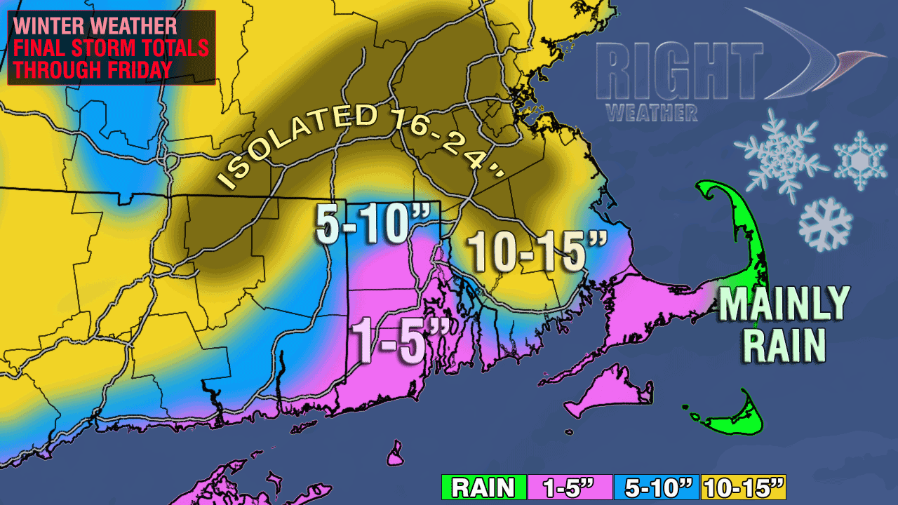 Final snow totals - Right Weather