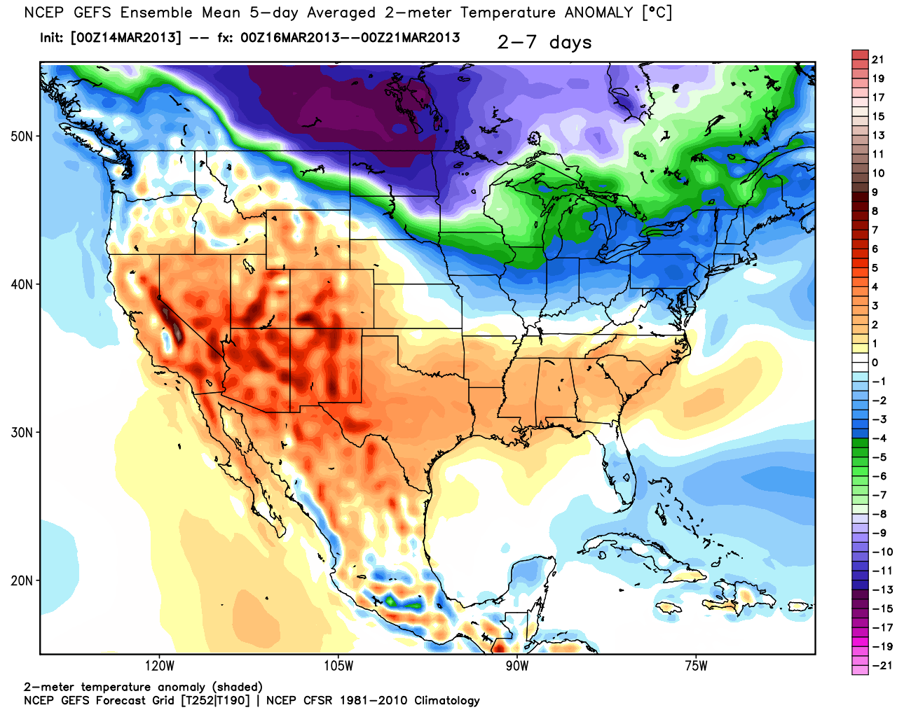 Colder than normal weather likely for northern U.S., including New England, in the next week - weatherbell.com