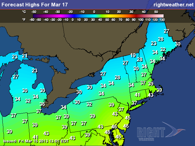 Plenty of cool weather in the Northeast on Sunday - Right Weather