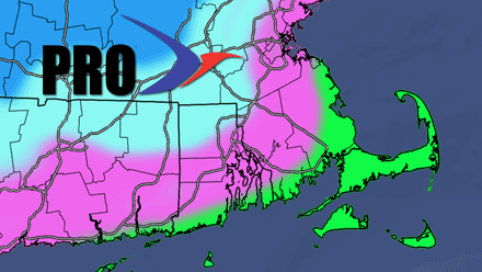 Snow accumulation map Southern New England