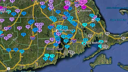 New England snow totals March 18-19, 2013