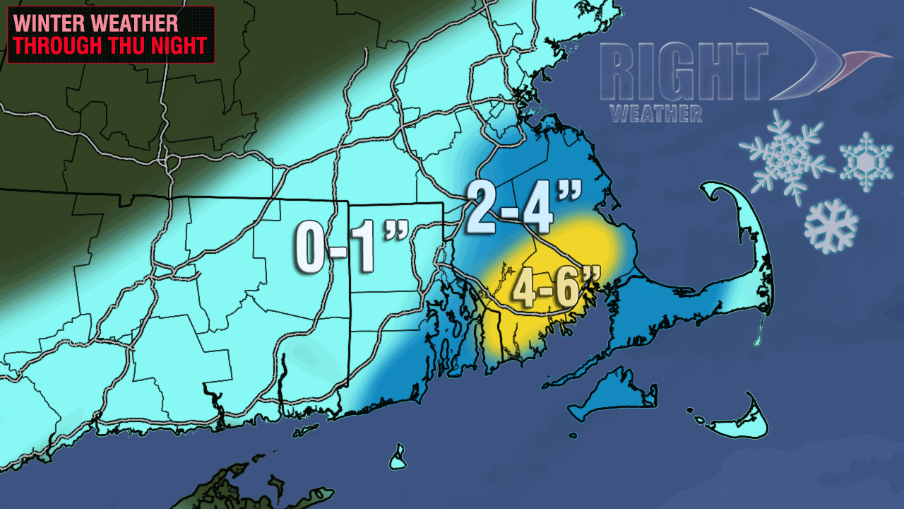 Accumulating snow likely Thursday night Right Weather LLC