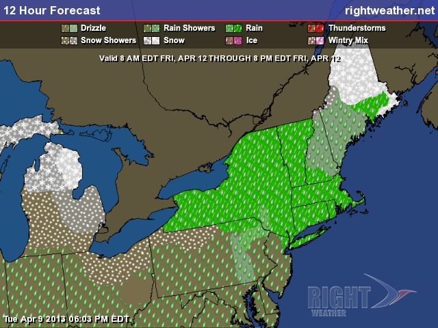 Rain likely in the Northeast on Friday