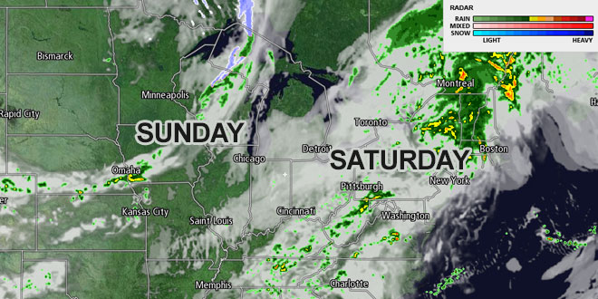 Two cold front bring the threat of showers/storms to Southern New England this weekend