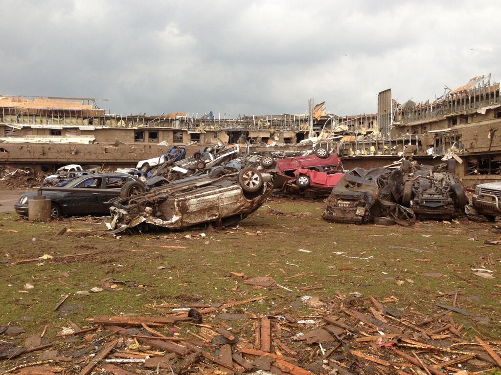 Damage at the Moore Medical Center