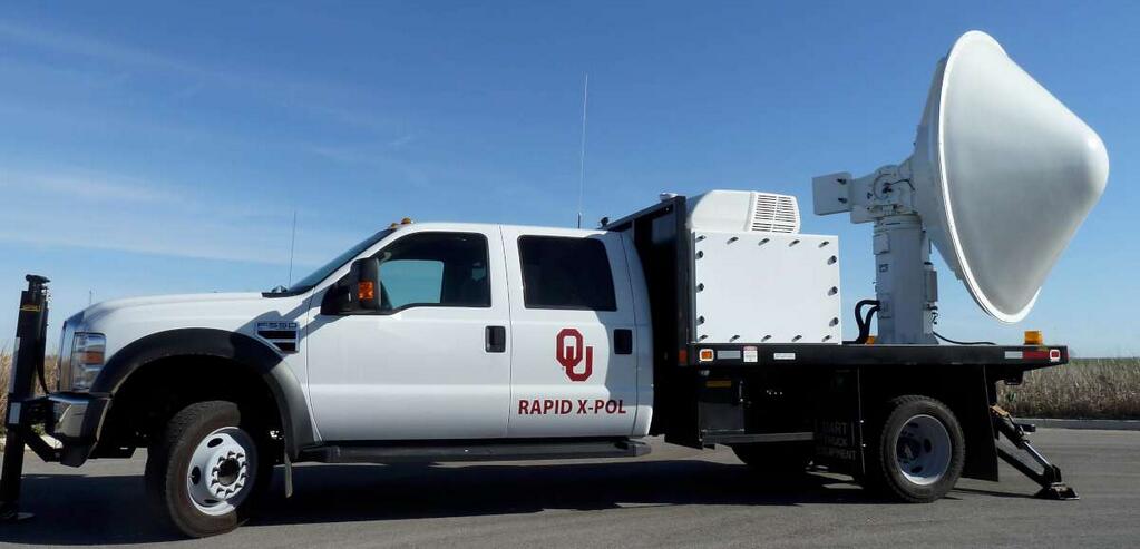 Picture of the Oklahoma University Rapid X-Pol unit that recorded wind of 296 mph in El Reno, OK tornado on May 31, 2013