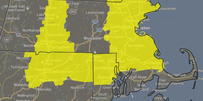 Heat Advisory in effect for part of Southern New England on Friday, July 5, 2013