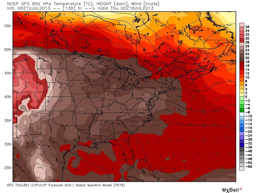 90°+ heat builds into the Eastern United States next week