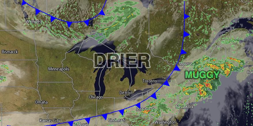 Showers and storms in the Northeast on Friday - drier weather for the weekend