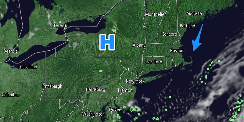 High pressure brings fair weather to the Northeast this weekend