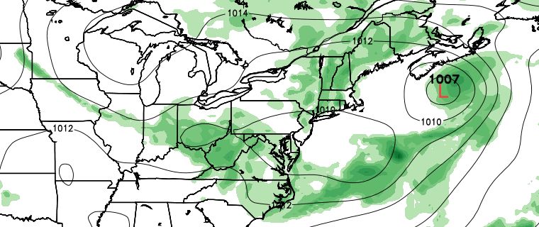 Scattered showers possible in the Northeast on Wednesday