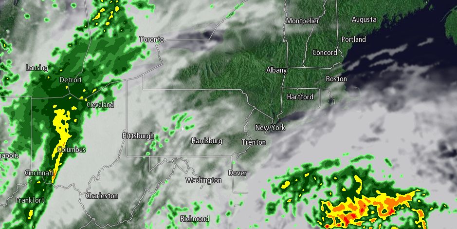 Rain to the west, rain to the east, just a few showers for Southern New England Saturday night