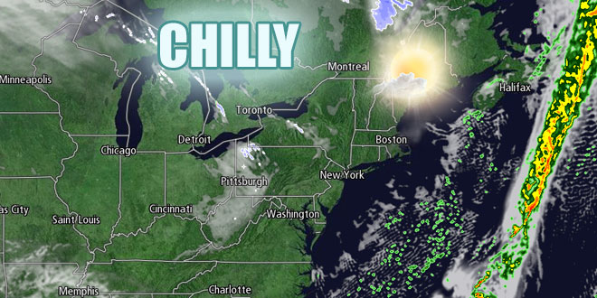 The midweek looks dry and cool in the Northeast