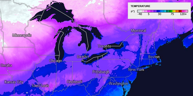 There is no shortage of cold weather in the Northeastern United States for the rest of the workweek