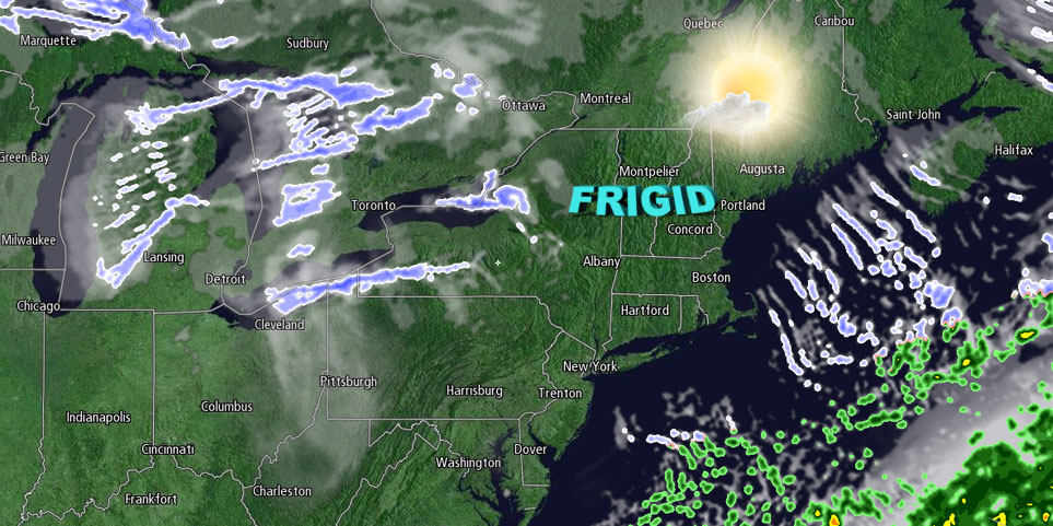 There will be plenty of sunshine with the wealth of cold air in New England on Thursday