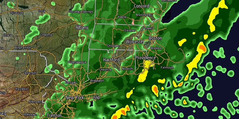 Rain continues Monday afternoon in SNE