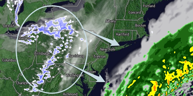 An area of snow showers may move through part of Southern New England on Christmas Eve