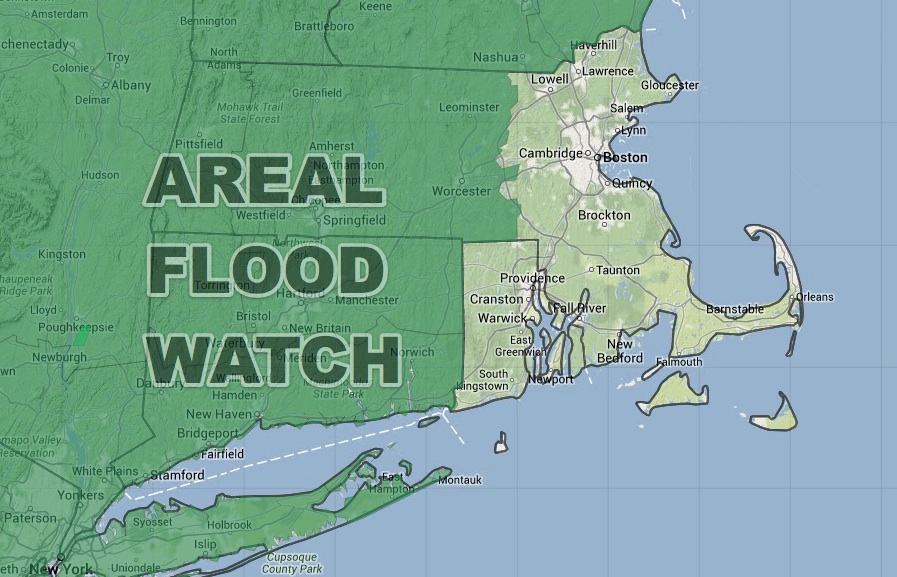 The National Weather Service has issued a Flood Watch for interior SNE