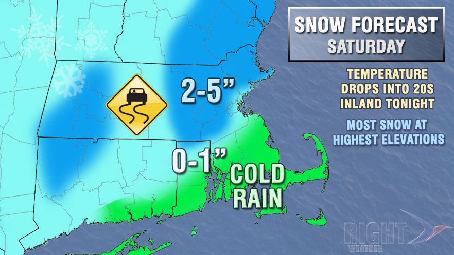 Snow forecast for Saturday, January 18, 2014