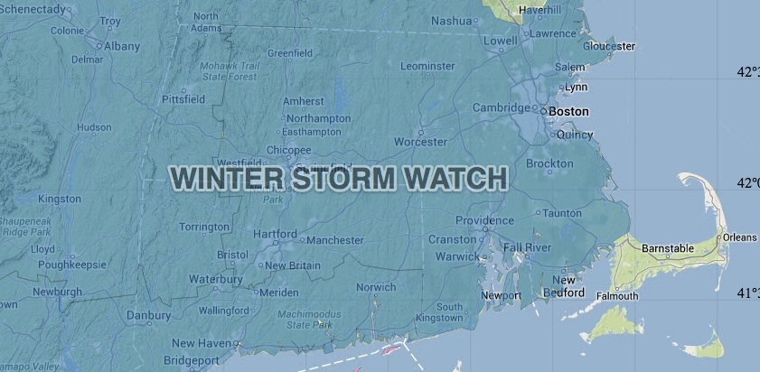 Winter Storm Watch late Tuesday night into Wednesday
