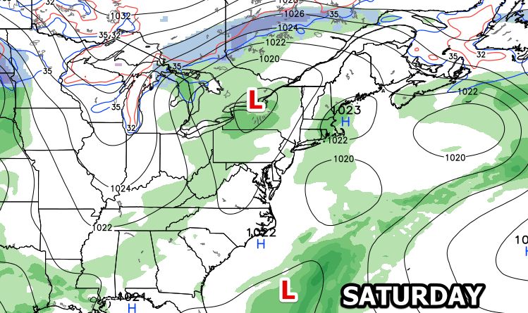 Part of the weekend may be unsettled in the Northeast