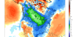 Here is the past winter's temperature pattern