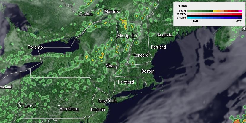 Showers west of Southern New England on Friday will move closer over the weekend