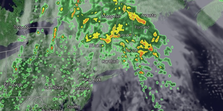 Showers and thunderstorms will roll through New England on Thursday