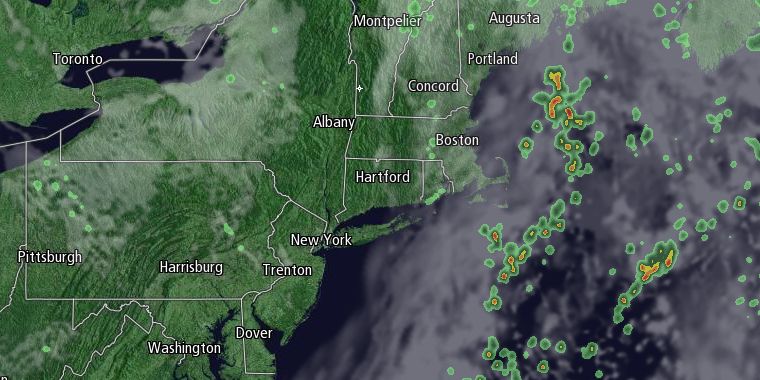 Clouds and stray showers will be stubborn in Eastern New England on Saturday