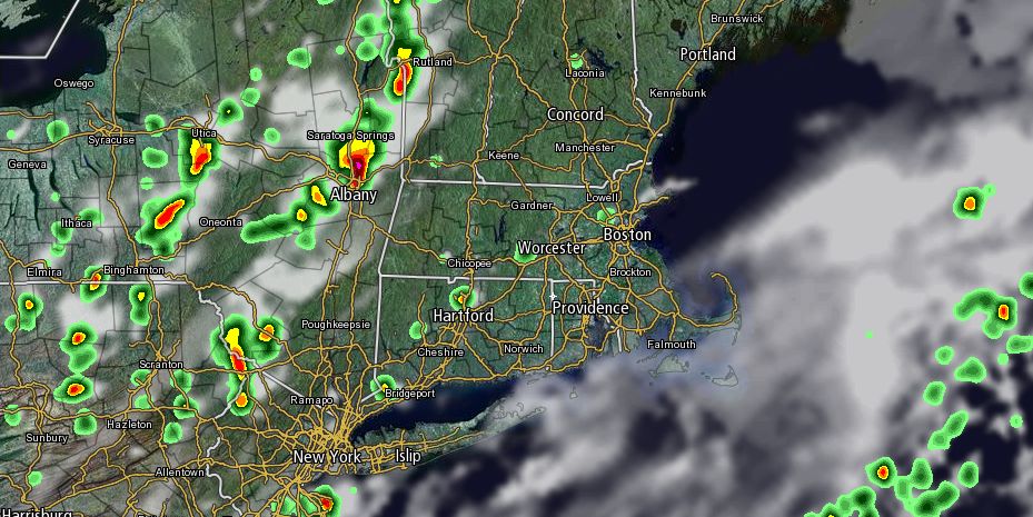 Scattered showers and t-storms are possible on Wednesday