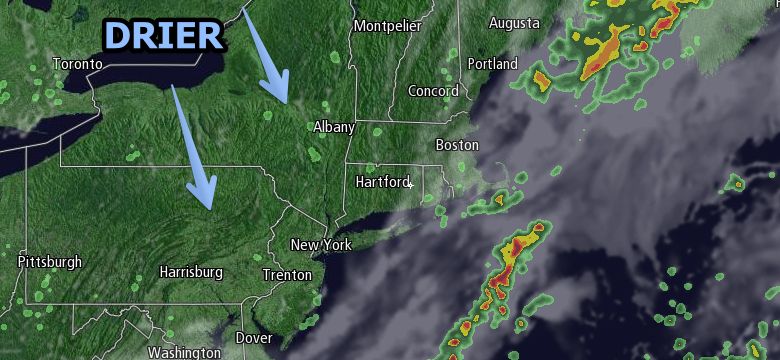 A cold front will slowly move offshore on Thursday