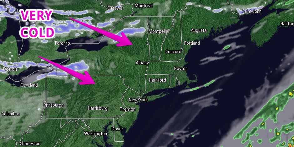 Cold air invades the Northeast in the midweek