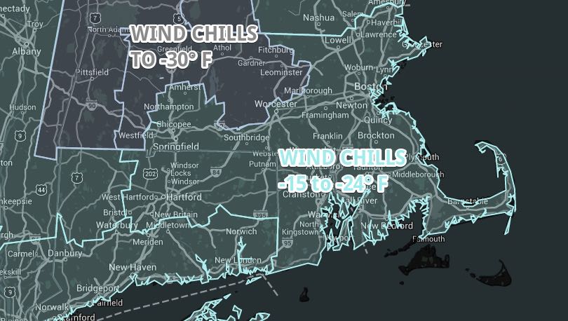 Brutally cold wind chills are expected Thursday morning