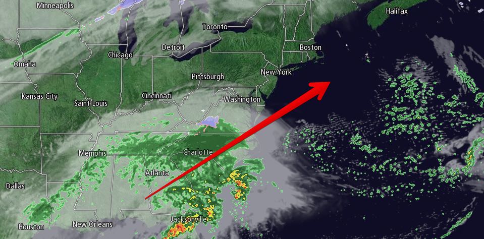 A storm developing over the Southeast will take aim at Southern New England on Saturday