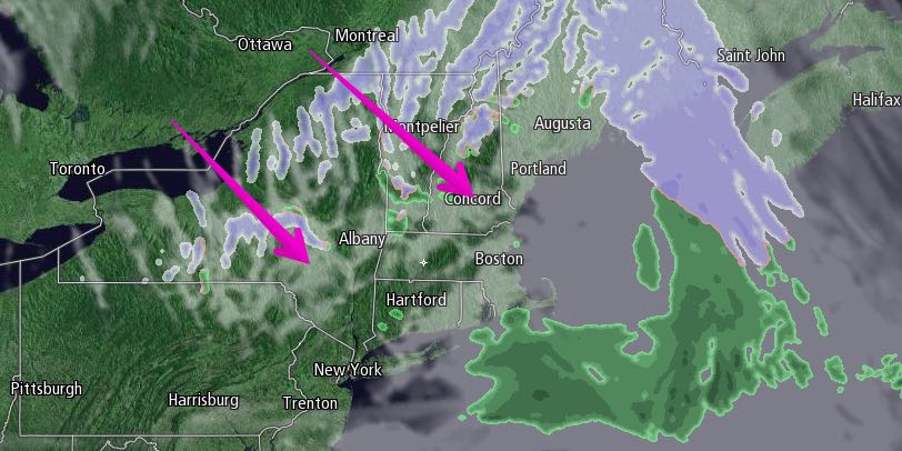 A cold front will most through Southern New England on Tuesday