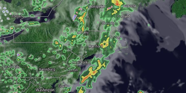 Showers are likely in New England Wednesday evening