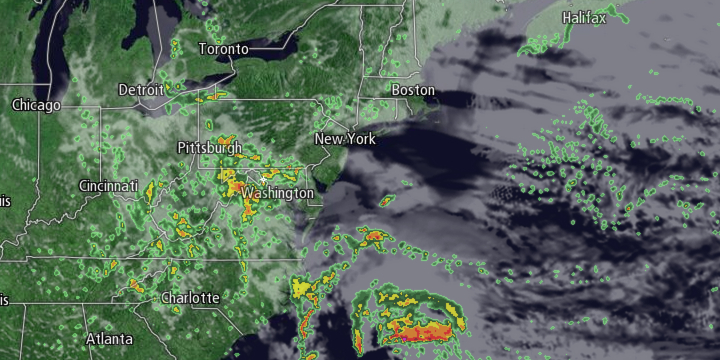 A storm over the Mid-Atlantic will stay south of Southern New England