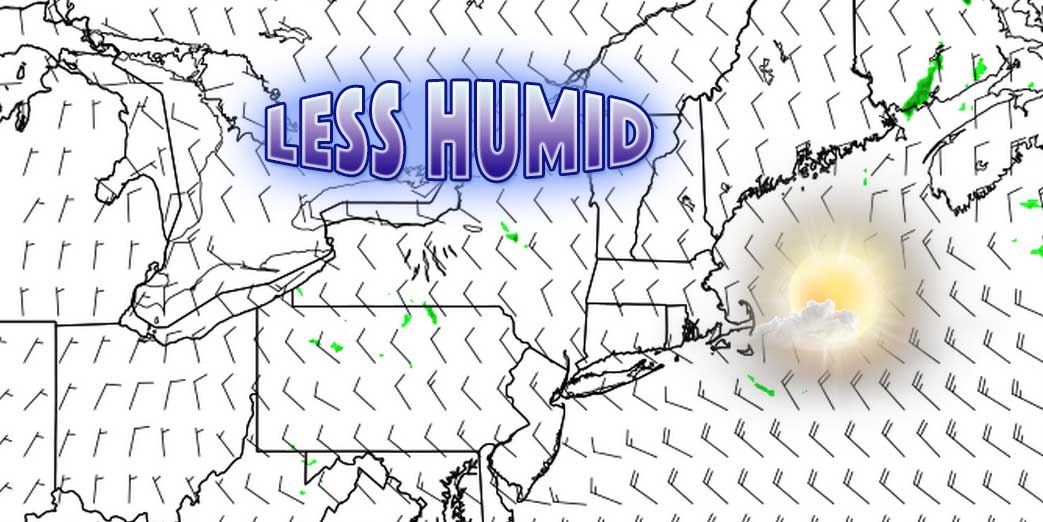 Comfortable weather arrives in New England on Wednesday