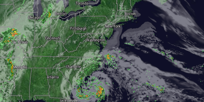We are keeping an eye on the storm off the Southeast US coast. It should be a non-factor through the weekend.