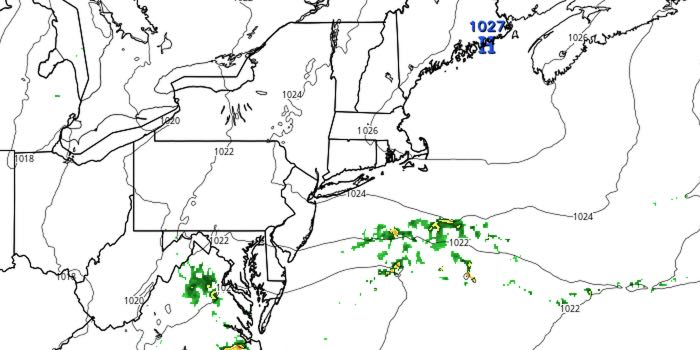 Showers south of SNE will creep north late Thursday