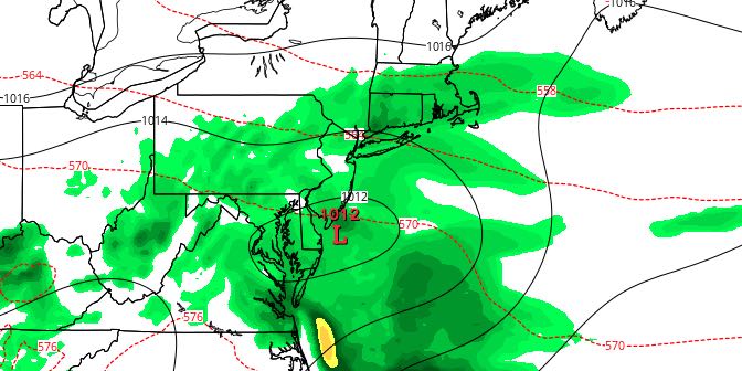 Showers are possible Friday morning as a disturbance moves offshore