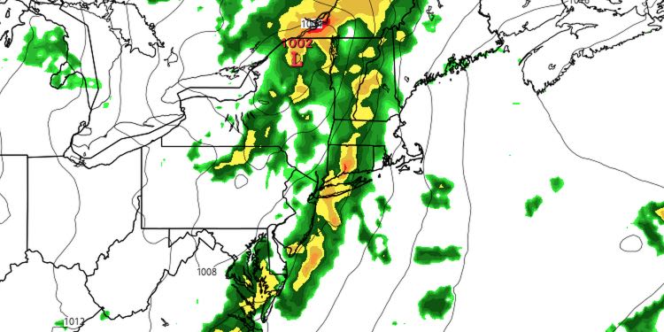 Rain is likely on Tuesday in the Northeast