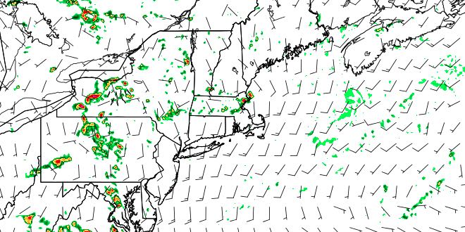 A few t-storms will pop-up on Tuesday afternoon